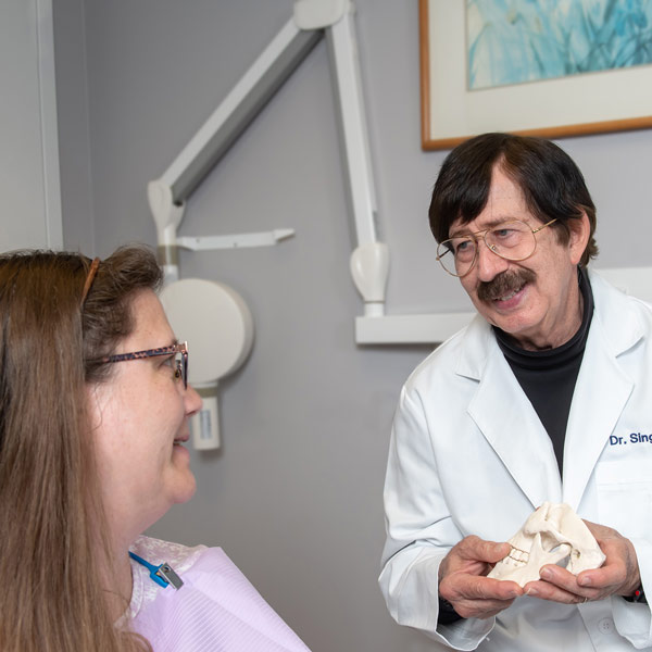 Dr. Singer with patient